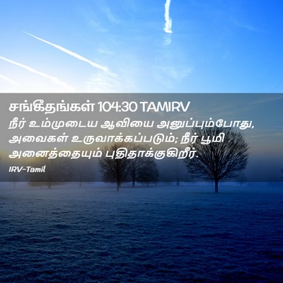 Picture 02 - சங்கீதங்கள் 104:30 TAMIRV - நீர் உம்முடைய - Bible Verse Picture