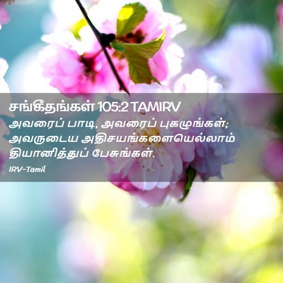 Picture 02 - சங்கீதங்கள் 105:2 TAMIRV - அவரைப் பாடி, - Bible Verse Picture