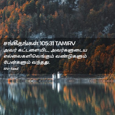 Picture 02 - சங்கீதங்கள் 105:31 TAMIRV - அவர் கட்டளையிட, - Bible Verse Picture
