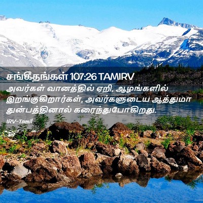 Picture 02 - சங்கீதங்கள் 107:26 TAMIRV - அவர்கள் வானத்தில் - Bible Verse Picture