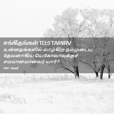 Picture 02 - சங்கீதங்கள் 113:5 TAMIRV - உன்னதங்களில் - Bible Verse Picture