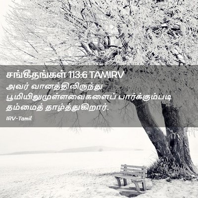 Picture 02 - சங்கீதங்கள் 113:6 TAMIRV - அவர் - Bible Verse Picture