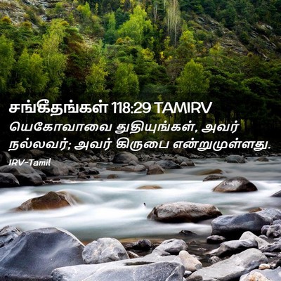 Picture 02 - சங்கீதங்கள் 118:29 TAMIRV - யெகோவாவை - Bible Verse Picture