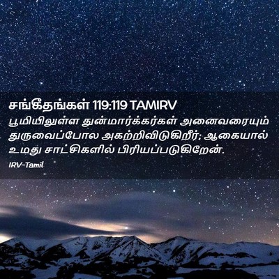 Picture 02 - சங்கீதங்கள் 119:119 TAMIRV - பூமியிலுள்ள - Bible Verse Picture