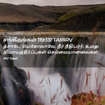 Picture 02 - சங்கீதங்கள் 119:137 TAMIRV - த்சாடே. யெகோவாவே, - Bible Verse Picture