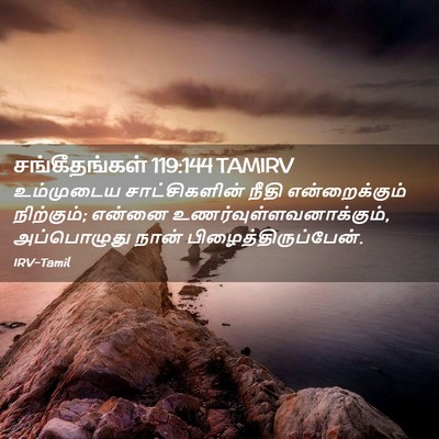 Picture 02 - சங்கீதங்கள் 119:144 TAMIRV - உம்முடைய - Bible Verse Picture