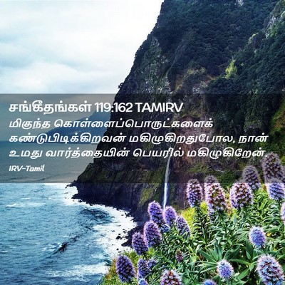 Picture 02 - சங்கீதங்கள் 119:162 TAMIRV - மிகுந்த - Bible Verse Picture