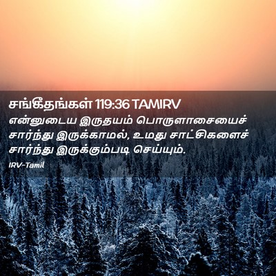 Picture 02 - சங்கீதங்கள் 119:36 TAMIRV - என்னுடைய இருதயம் - Bible Verse Picture