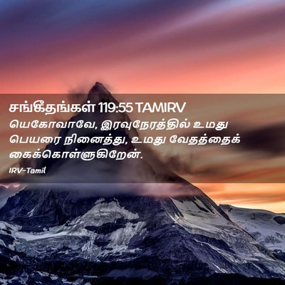 Picture 02 - சங்கீதங்கள் 119:55 TAMIRV - யெகோவாவே, - Bible Verse Picture