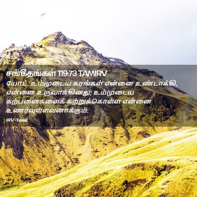 Picture 02 - சங்கீதங்கள் 119:73 TAMIRV - யோட். உம்முடைய - Bible Verse Picture