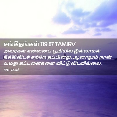 Picture 02 - சங்கீதங்கள் 119:87 TAMIRV - அவர்கள் என்னைப் - Bible Verse Picture
