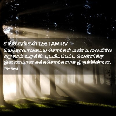 Picture 02 - சங்கீதங்கள் 12:6 TAMIRV - யெகோவாவுடைய - Bible Verse Picture