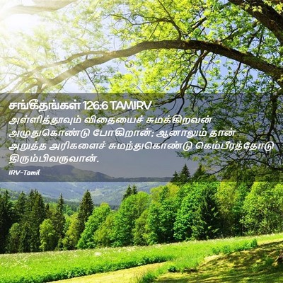 Picture 02 - சங்கீதங்கள் 126:6 TAMIRV - அள்ளித்தூவும் - Bible Verse Picture