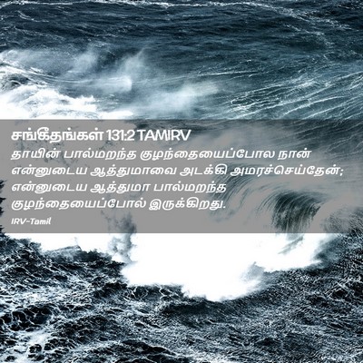 Picture 02 - சங்கீதங்கள் 131:2 TAMIRV - தாயின் பால்மறந்த - Bible Verse Picture