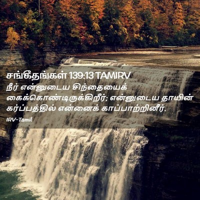 Picture 02 - சங்கீதங்கள் 139:13 TAMIRV - நீர் என்னுடைய - Bible Verse Picture