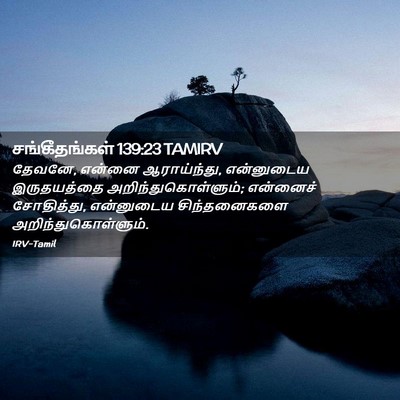 Picture 02 - சங்கீதங்கள் 139:23 TAMIRV - தேவனே, என்னை - Bible Verse Picture