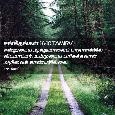 Picture 02 - சங்கீதங்கள் 16:10 TAMIRV - என்னுடைய - Bible Verse Picture