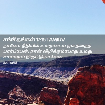Picture 02 - சங்கீதங்கள் 17:15 TAMIRV - நானோ நீதியில் - Bible Verse Picture