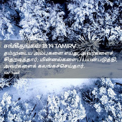 Picture 02 - சங்கீதங்கள் 18:14 TAMIRV - தம்முடைய அம்புகளை - Bible Verse Picture