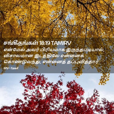 Picture 02 - சங்கீதங்கள் 18:19 TAMIRV - என்மேல் அவர் - Bible Verse Picture