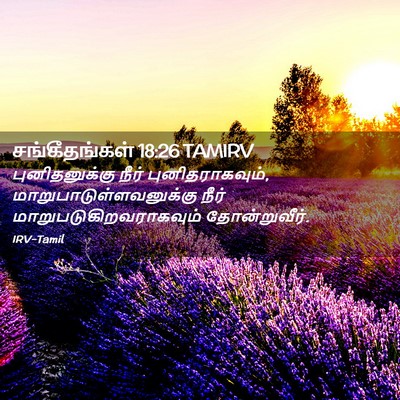 Picture 02 - சங்கீதங்கள் 18:26 TAMIRV - புனிதனுக்கு நீர் - Bible Verse Picture
