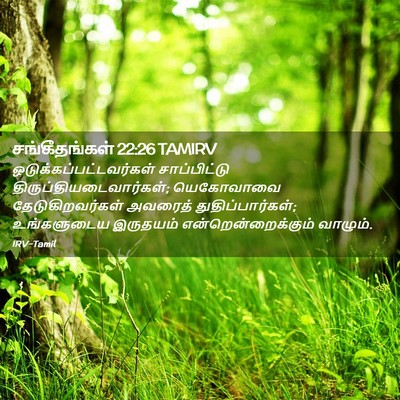 Picture 02 - சங்கீதங்கள் 22:26 TAMIRV -  - Bible Verse Picture