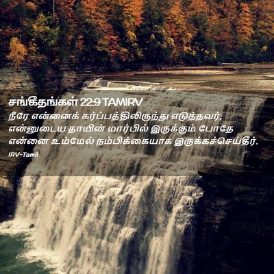 Picture 02 - சங்கீதங்கள் 22:9 TAMIRV - நீரே என்னைக் - Bible Verse Picture