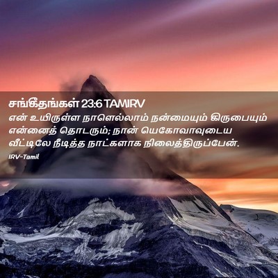 Picture 02 - சங்கீதங்கள் 23:6 TAMIRV - என் உயிருள்ள - Bible Verse Picture