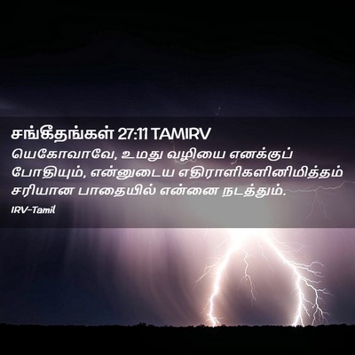 Picture 02 - சங்கீதங்கள் 27:11 TAMIRV - யெகோவாவே, உமது - Bible Verse Picture