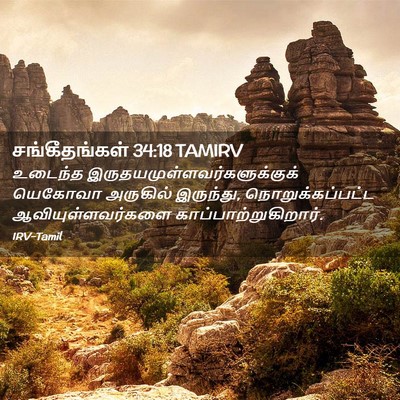 Picture 02 - சங்கீதங்கள் 34:18 TAMIRV - உடைந்த - Bible Verse Picture