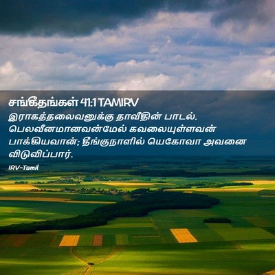 Picture 02 - சங்கீதங்கள் 41:1 TAMIRV - இராகத்தலைவனுக்கு - Bible Verse Picture