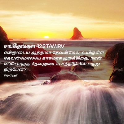 Picture 02 - சங்கீதங்கள் 42:2 TAMIRV - என்னுடைய ஆத்துமா - Bible Verse Picture