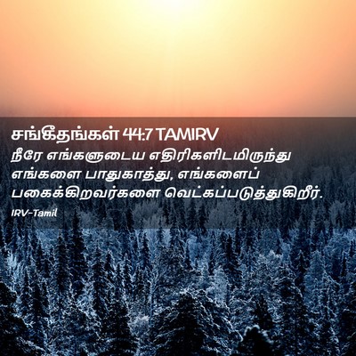 Picture 02 - சங்கீதங்கள் 44:7 TAMIRV - நீரே எங்களுடைய - Bible Verse Picture