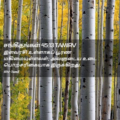 Picture 02 - சங்கீதங்கள் 45:13 TAMIRV - இளவரசி உள்ளாகப் - Bible Verse Picture