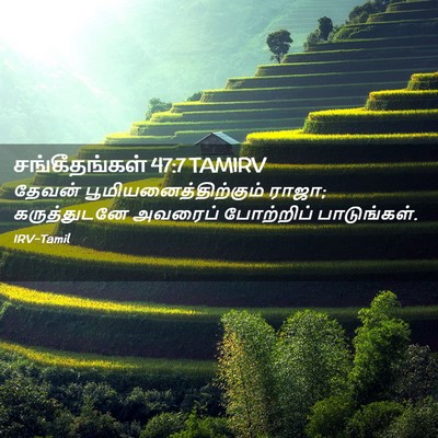 Picture 02 - சங்கீதங்கள் 47:7 TAMIRV - தேவன் - Bible Verse Picture