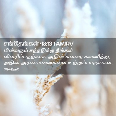 Picture 02 - சங்கீதங்கள் 48:13 TAMIRV - பின்வரும் - Bible Verse Picture