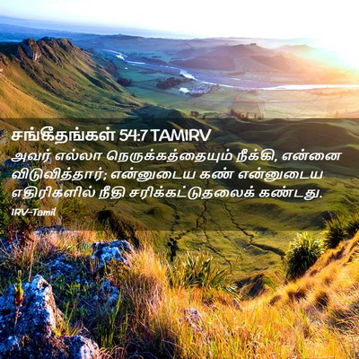Picture 02 - சங்கீதங்கள் 54:7 TAMIRV - அவர் எல்லா - Bible Verse Picture
