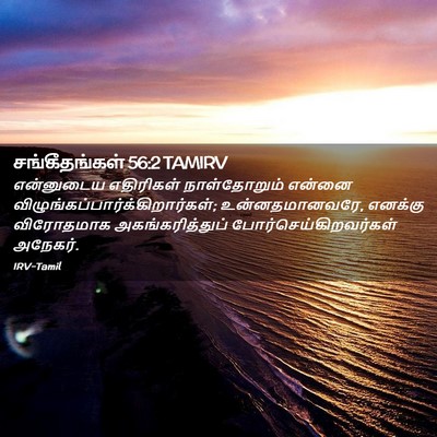 Picture 02 - சங்கீதங்கள் 56:2 TAMIRV - என்னுடைய எதிரிகள் - Bible Verse Picture