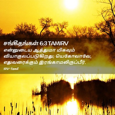 Picture 02 - சங்கீதங்கள் 6:3 TAMIRV - என்னுடைய ஆத்துமா - Bible Verse Picture