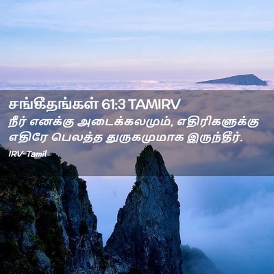 Picture 02 - சங்கீதங்கள் 61:3 TAMIRV - நீர் எனக்கு - Bible Verse Picture