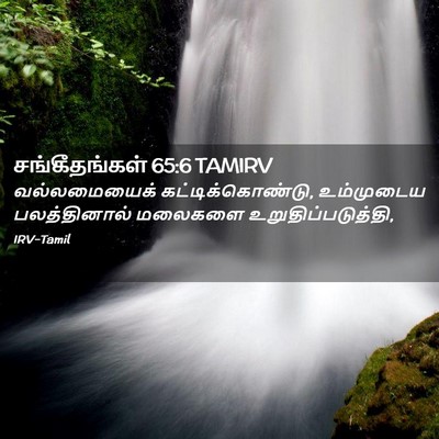 Picture 02 - சங்கீதங்கள் 65:6 TAMIRV - வல்லமையைக் - Bible Verse Picture