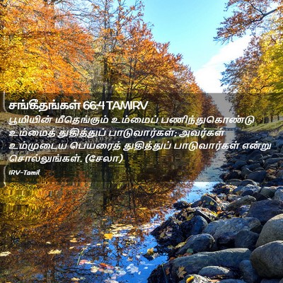 Picture 02 - சங்கீதங்கள் 66:4 TAMIRV - பூமியின் - Bible Verse Picture
