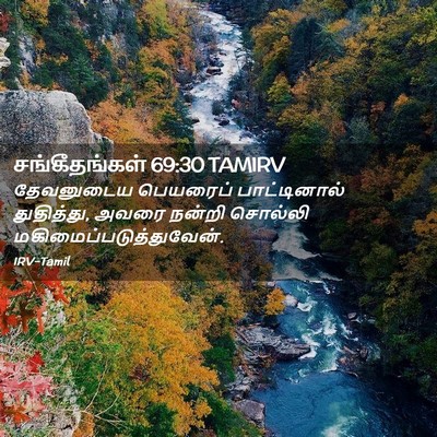 Picture 02 - சங்கீதங்கள் 69:30 TAMIRV - தேவனுடைய பெயரைப் - Bible Verse Picture