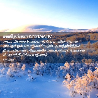 Picture 02 - சங்கீதங்கள் 72:15 TAMIRV - அவர் - Bible Verse Picture