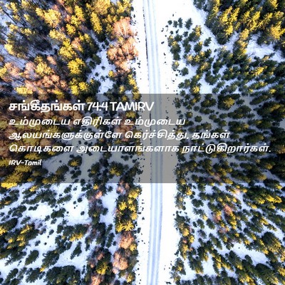 Picture 02 - சங்கீதங்கள் 74:4 TAMIRV - உம்முடைய எதிரிகள் - Bible Verse Picture