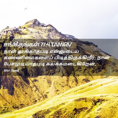 Picture 02 - சங்கீதங்கள் 77:4 TAMIRV - நான் தூங்காதபடி - Bible Verse Picture