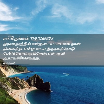 Picture 02 - சங்கீதங்கள் 77:6 TAMIRV - இரவுநேரத்தில் - Bible Verse Picture
