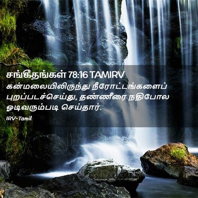 Picture 02 - சங்கீதங்கள் 78:16 TAMIRV - கன்மலையிலிருந்து - Bible Verse Picture