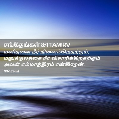 Picture 02 - சங்கீதங்கள் 8:4 TAMIRV - மனிதனை நீர் - Bible Verse Picture
