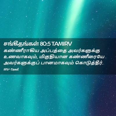 Picture 02 - சங்கீதங்கள் 80:5 TAMIRV - கண்ணீராகிய - Bible Verse Picture